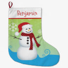 Cute Snowman with Santa Hat