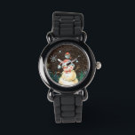 Cute Snowman & Woodland Animals Christmas Cute Watch<br><div class="desc">Add some fun to your kid’s wrist with this adorable winter scene watch. It features a cute snowman and friendly animals in a snowy forest, perfect for the holiday season. But it’s not just cute – this watch helps your child learn to tell time with its clear and easy-to-read clock...</div>