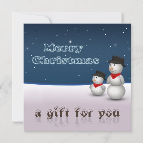 Cute Snowmen Constellation Gift Certificate