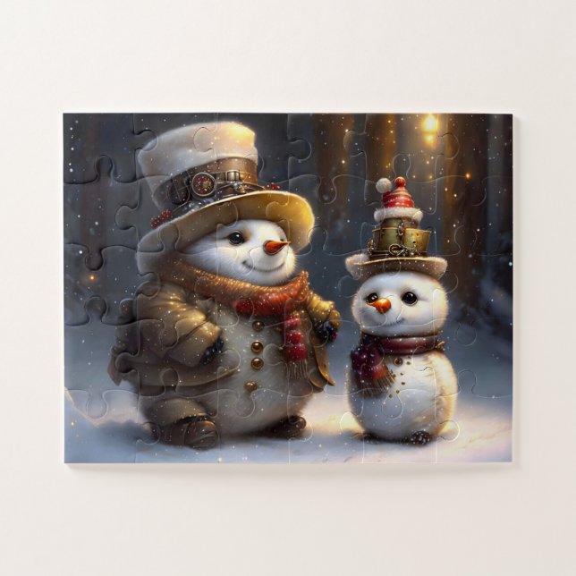 Cute Snowmen Jigsaw Puzzle (Horizontal)