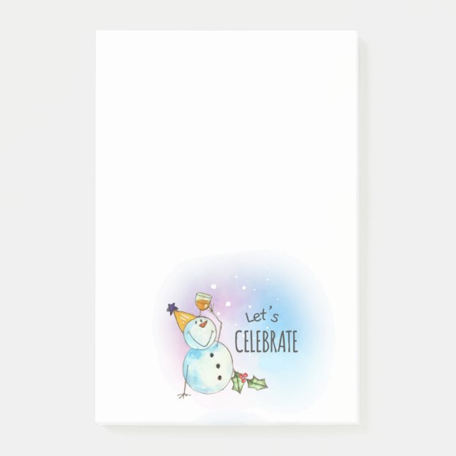 Cute Snowmen Post-it Notes (Front)