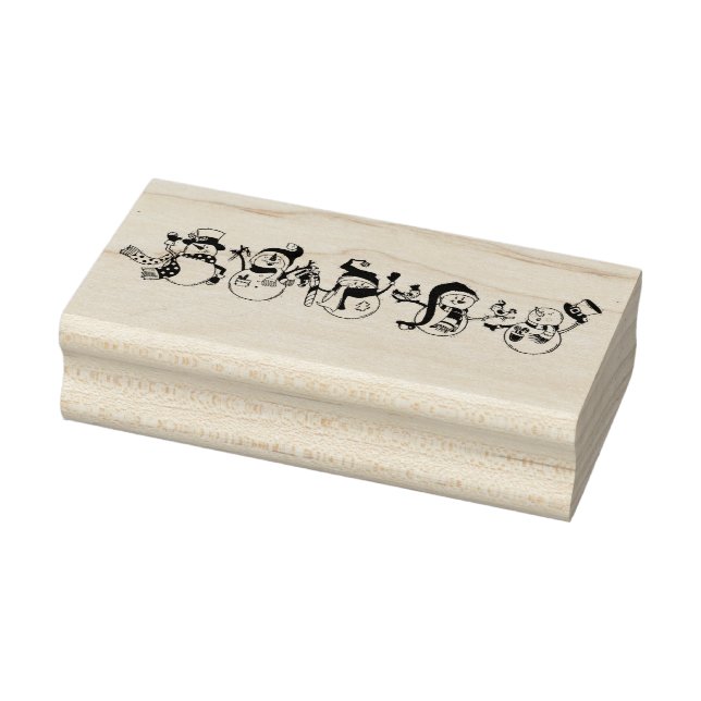 Cute Snowmen Rubber Stamp (Stamp)