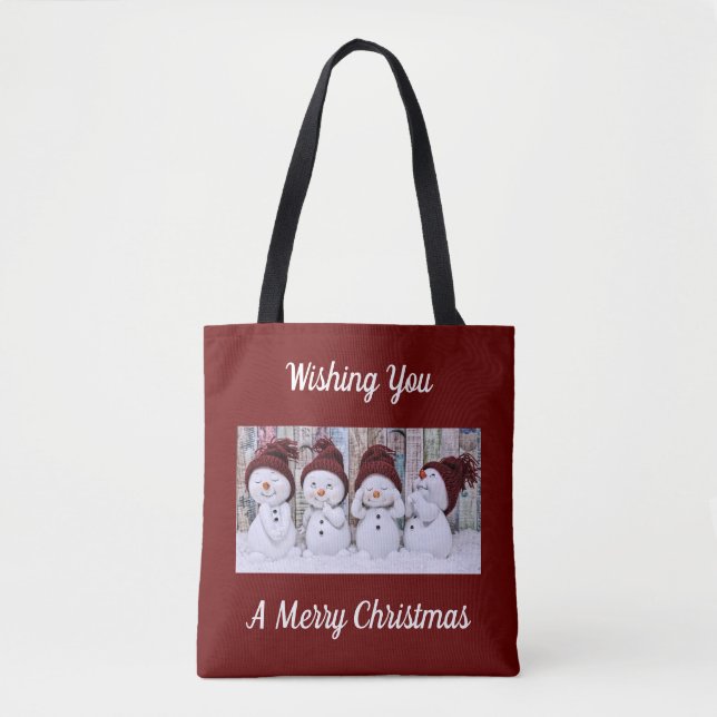 Cute Snowmen Tote (Front)