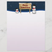 Cute Snowmen wishing Merry Christmas (Front)