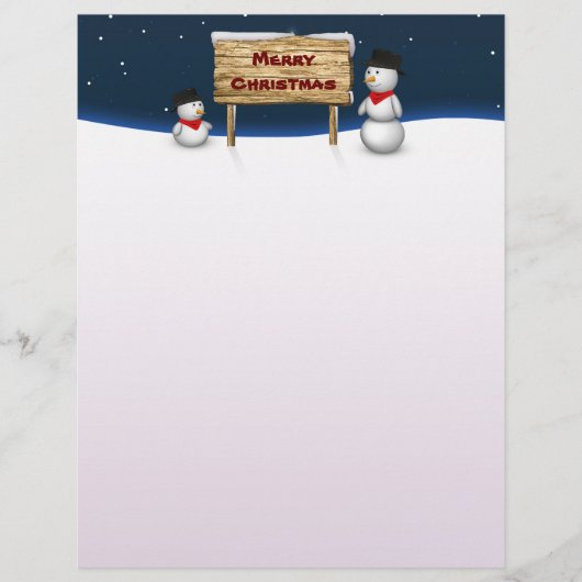 Cute Snowmen wishing Merry Christmas (Front)