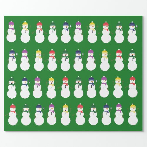 Cute Snowmen Wrapping Paper