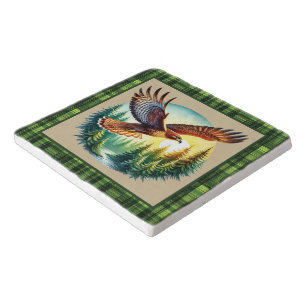 Cute soaring eagle trivet