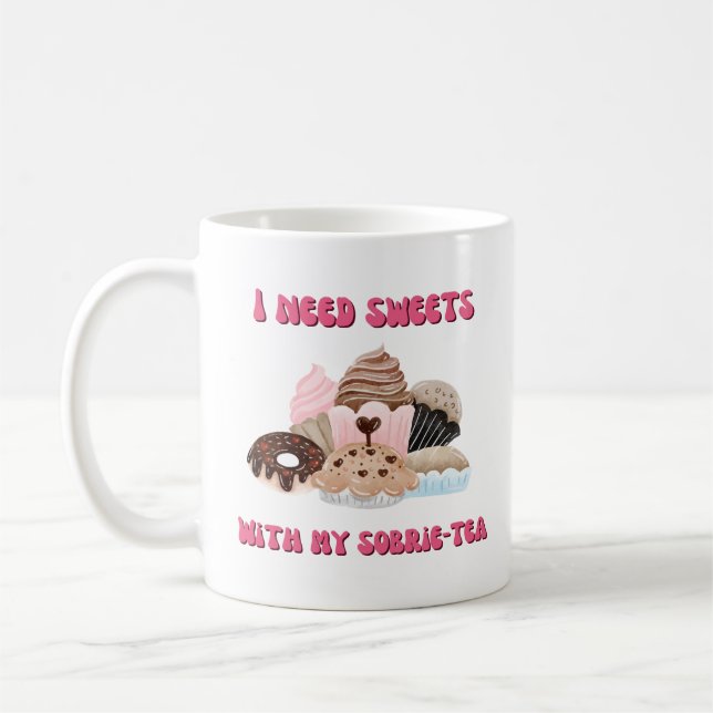 Cute sobriety Mug, Sobrie-tea Coffee Mug (Left)