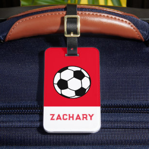 Cute Soccer Ball Luggage Tag