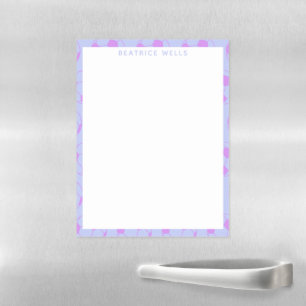 Cute Soccer Ball Pattern in Purple Personalized Magnetic Dry Erase Sheet