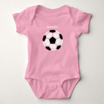 Cute Soccer Ball Personalized Baby Sports Baby Bodysuit