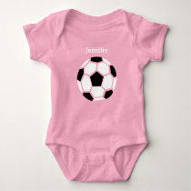 Cute Soccer Ball Personalized Baby Sports Baby Bodysuit