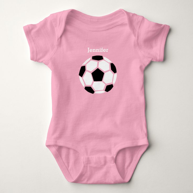 Cute Soccer Ball Personalized Baby Sports Baby Bodysuit Zazzle
