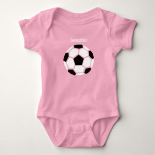 Cute Soccer Ball Personalized Baby Sports Bodysuit
