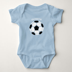 Cute Soccer Ball Personalized Baby Sports Bodysuit