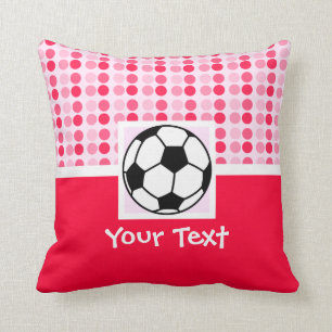 Cute Soccer Ball Throw Pillow