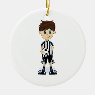 Cute Soccer Boy Ornament