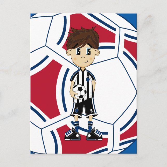 Cute Soccer Boy Postcard (Front)