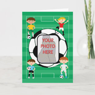 cute Soccer Boys greeting Card