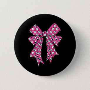 Cute Soccer Byll Coquette Bow For Women Girl Socce Button