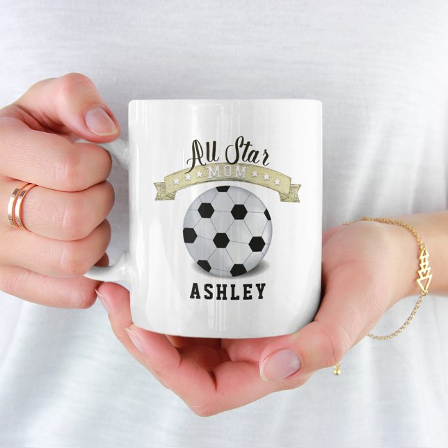 Cute Soccer Mom All-Star Personalized Coffee Mug (Creator Uploaded)