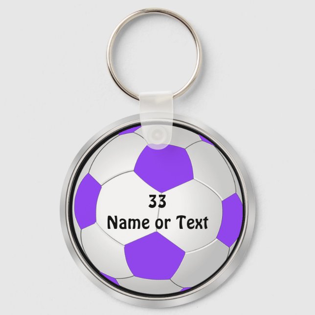 Cute Soccer Party Favors for Girls, Keychains (Front)