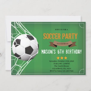 Cute soccer party Invitation