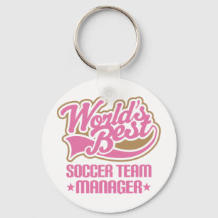 Cute Soccer Team Manager Gift Keychain
