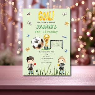Cute Soccer World cup child's Birthday Invitation