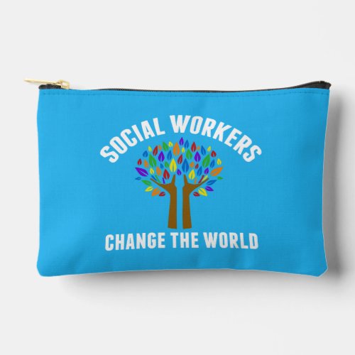 Cute Social Work Inspirational Quote Accessory Pouch