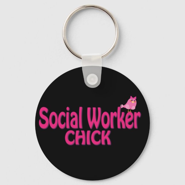 Cute Social Worker Gifts Keychain (Front)