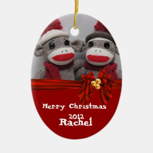 CUTE Sock Monkey Ornament BFF