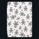 Cute Sock Monkeys with Red Hearts Pattern<br><div class="desc">This sock monkey patterned iPad smart cover is perfect for anyone who loves sock monkeys and wants to show it off on their iPad!</div>