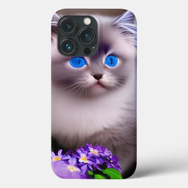 Cute Soft Blue Eyed Himalayan Kitten  Case-Mate iPhone Case (Back)