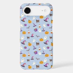 Cute soft blue Halloween Seamless Pattern - Spooky iPhone 17 Air Case