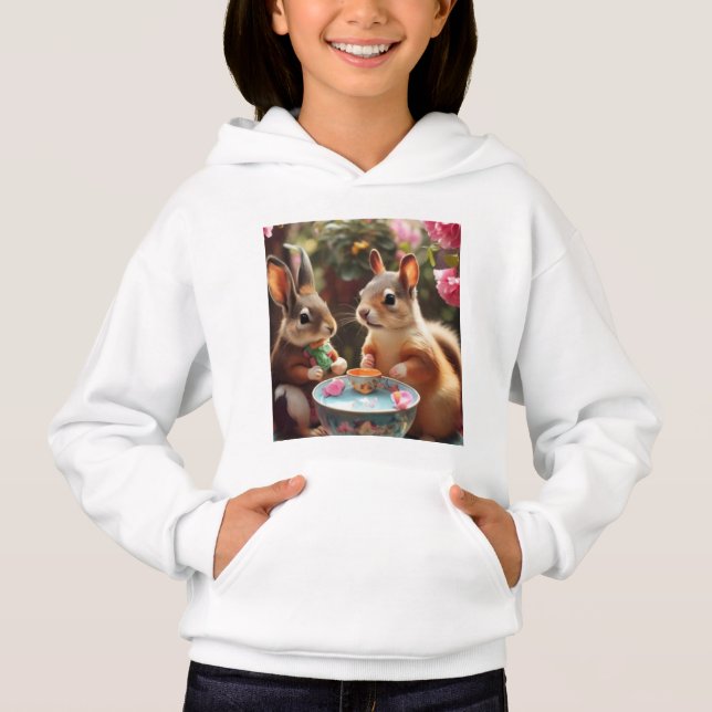 Cute soft furry friends hoodie (Front)