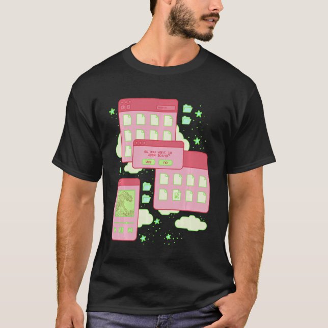 Cute Soft Grunge Vaporwave Pastel Aesthetic Browse T-Shirt (Front)