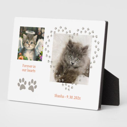 Cute Soft Kitten Angel Plaque