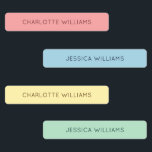 Cute Soft Pastel Girls Back to School Waterproof  Kids' Labels<br><div class="desc">This set of waterproof name labels features a soft, cute pastel theme—perfect for kids, girls, boys, and anyone who loves gentle colors, playful charm, and sweet, whimsical design. These durable stickers add a light, cheerful touch to school supplies, lunchboxes, water bottles, and more. Designed in a dreamy pastel palette, they...</div>