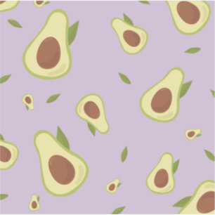 Cute Soft Pastel Green Minimalist Avocado Pattern Sticker