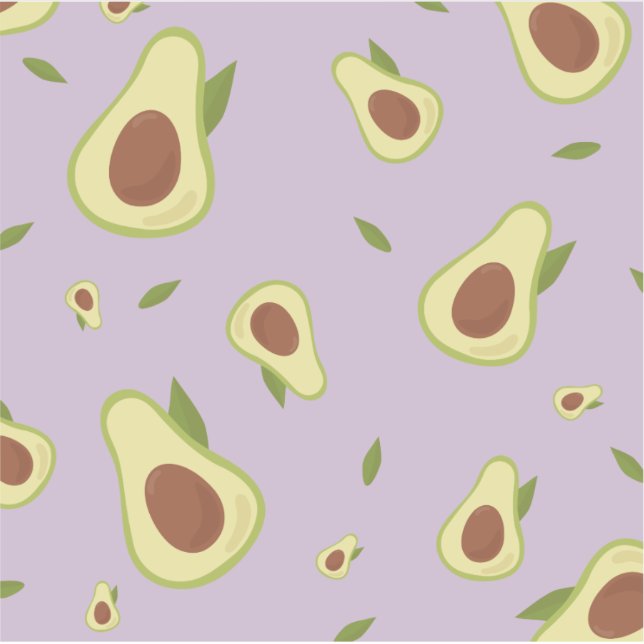 Cute Soft Pastel Green Minimalist Avocado Pattern Sticker (Front)