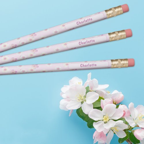 Cute Soft Pink Cherry Blossoms Pencil