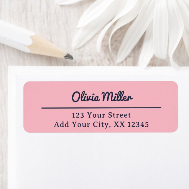 Cute Soft Pink Trendy Address Label (Insitu)