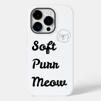 Cute "Soft Purr Meow" Minimalist Cat Phone Case