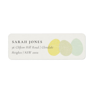 CUTE SOFT SUBTLE PASTEL EASTER EGGS ADDRESS LABEL