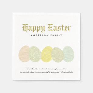 CUTE SOFT SUBTLE PASTEL EASTER EGGS PERSONALIZE PAPER NAPKINS