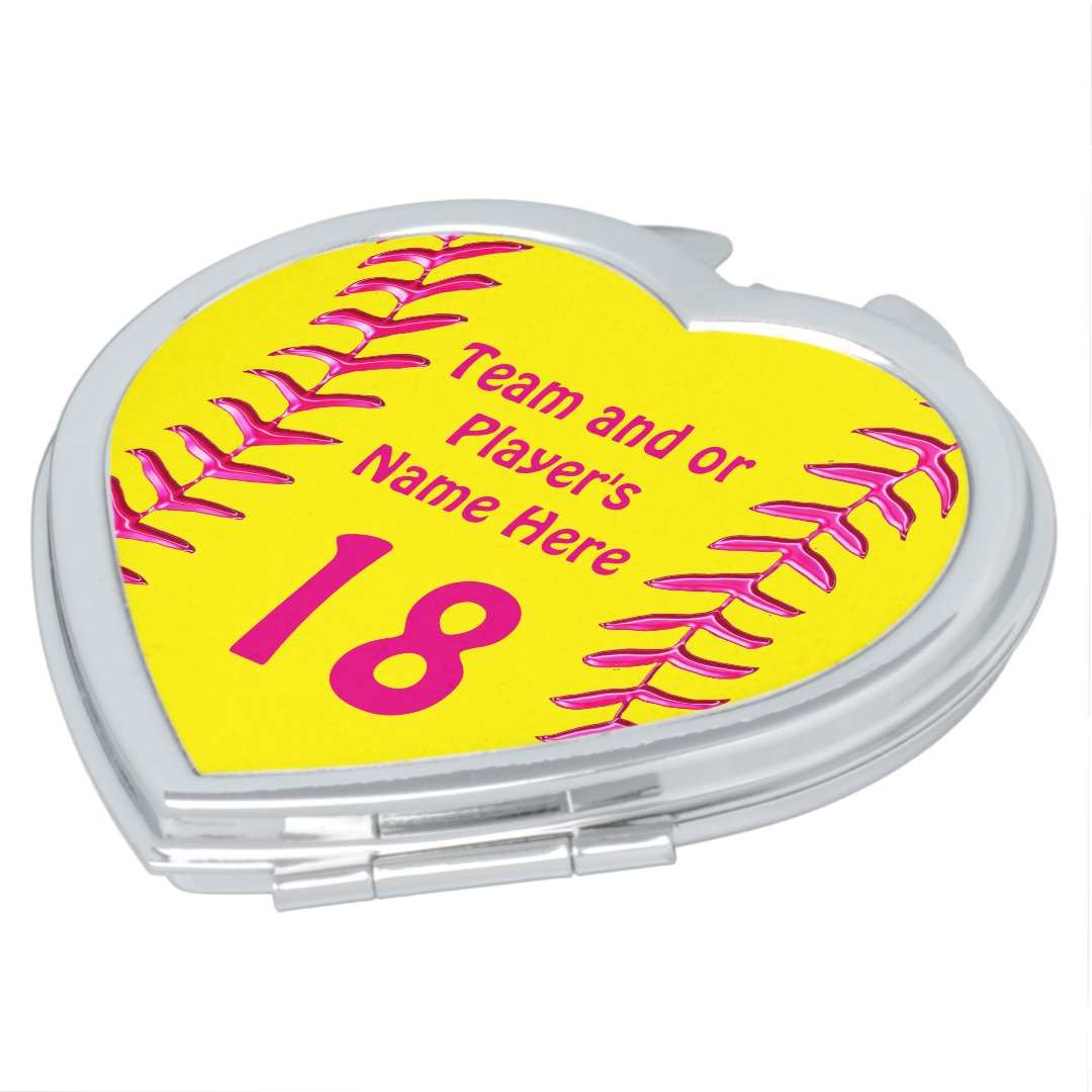 Cute Softball Gifts for Girls Team Mirror Compact Zazzle