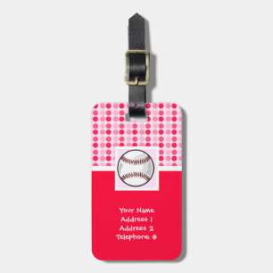 Cute Softball Luggage Tag