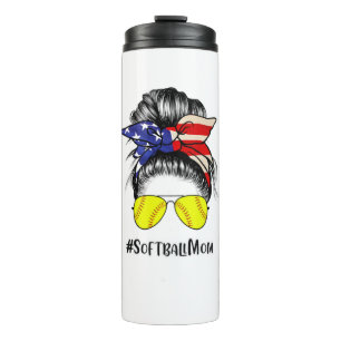 Cute Softball Mom Thermal Tumbler