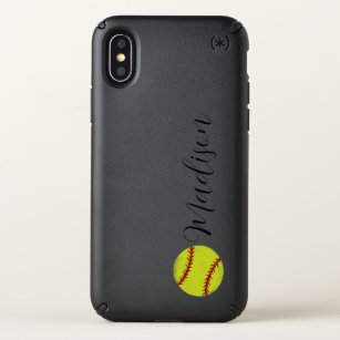 Cute Softball Personalized Name Speck iPhone X Case
